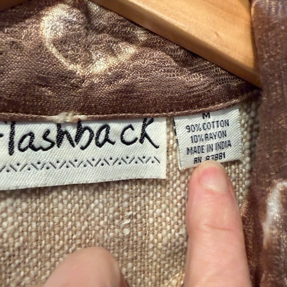 Vintage Flashback Cotton Mixed Material Chunky Button Down Jacket / medium - Picture 6 of 12